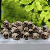 Mini cabezas de calavera de resina, 20 piezas