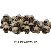 Mini cabezas de calavera de resina, 20 piezas
